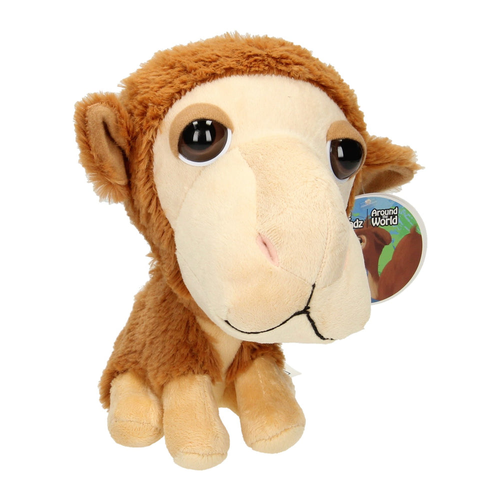 Knuffel big head pluche kameel, 21cm