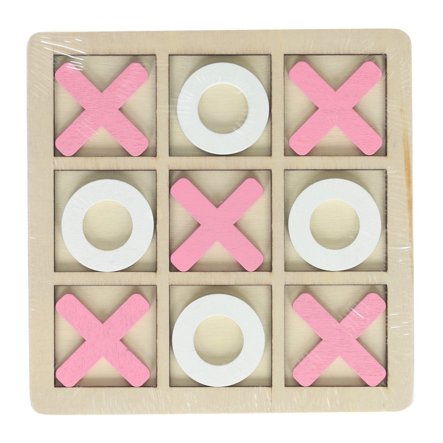 Houten boter, kaas en eieren spel - 14x14cm