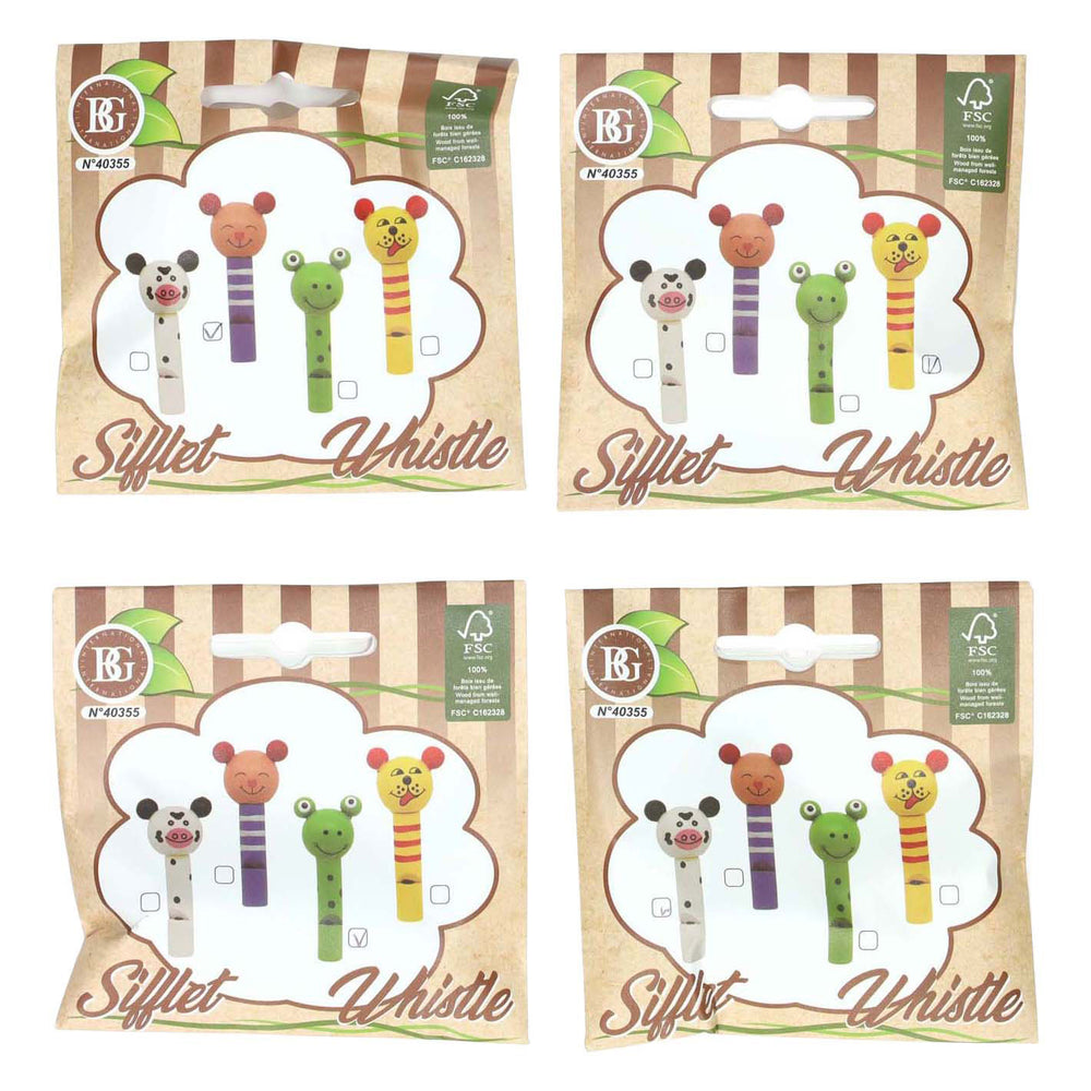 Houten dieren fluitje - 7cm