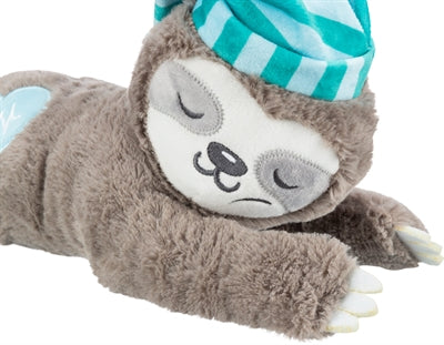 Trixie Pluche luiaard grijs met hartslag voor puppy