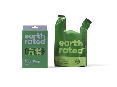 Earth-rated poepzakjes met handvaten lavendel gerecycled