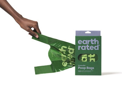 Earth-rated poepzakjes met handvaten lavendel gerecycled