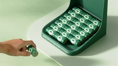 Milieuvriendelijke poepzakjes tbv display geurloos gerecycled