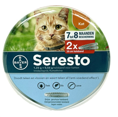 Bayer Seresto tekening vlooienband kat