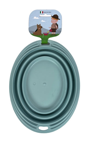 Happy pet gek op huisdieren voerbak drinkbak opvouwbaar lichtblauw