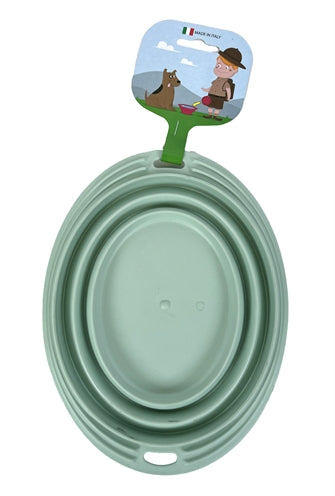 Happy pet mad about huisdieren voerbak drinkbak opvouwbaar salie groen