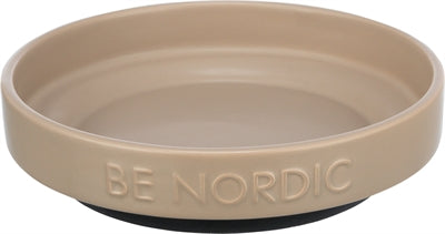 Trixie be nordic voerbak kat keramiek rubber taupe