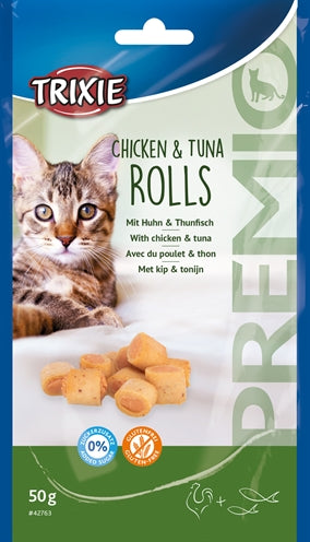 Trixie Premio kip tonijnrolletjes voor katten glutenvrij