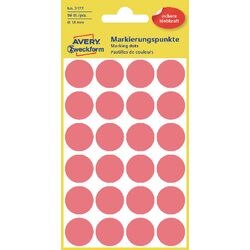 Markeringspunten avery 3172 rood 18mm