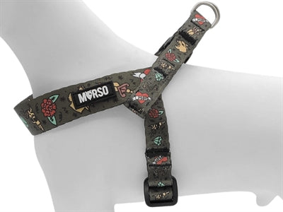 Morso mini hondentuig verstelbaar gerecycled inkttank groen