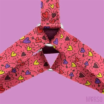 Morso hondentuig h-tuig gerecycled roze think roze
