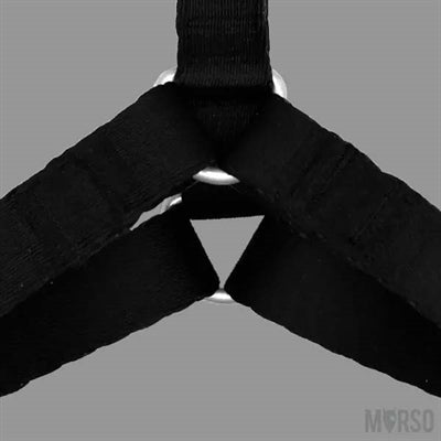 Morso hondentuig h-tuig gerecycled puurheid zwart