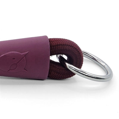 Morso Halve slip halsband hond zacht touw gerecycled paars paars