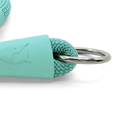 Morso Halve slip halsband hond normaal touw gerecycled aquamarijn blauw