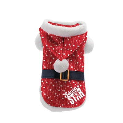 Genoeg cadeaus kerst hondenjas kerstster rood