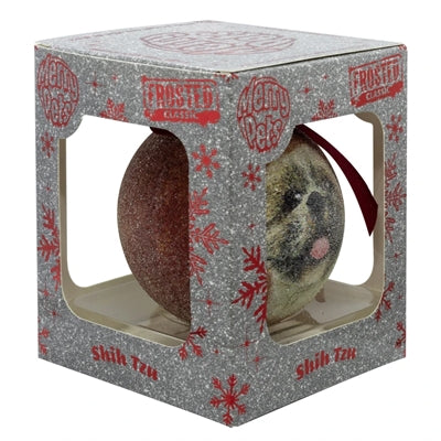Plenty Gifts kerstbal mat shih tzu rood
