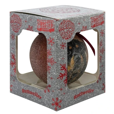 Plenty Gifts kerstbal mat rottweiler rood