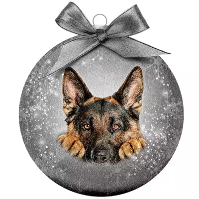 Plenty Gifts kerstbal mat duitse herder zilver
