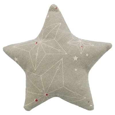 Trixie xmas speelkussen ster met catnip katoen beige