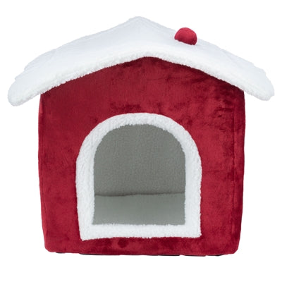 Trixie xmas kattenmand huis rood wit