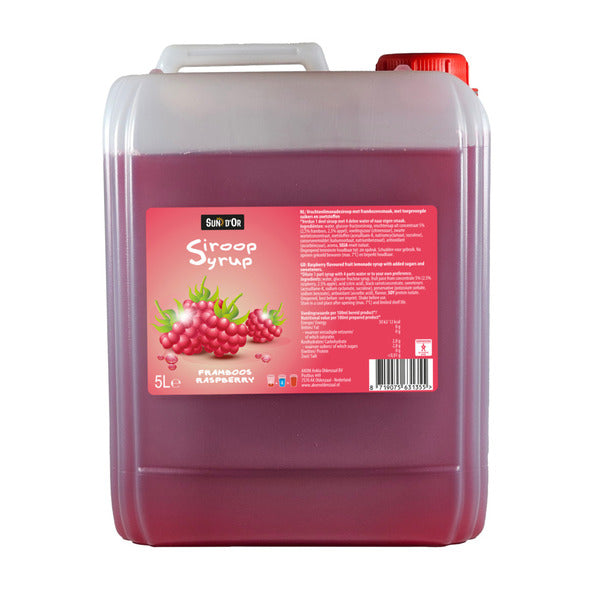 Sun d'or sun d’or vruchtenlimonadesiroop framboos (5 liter)