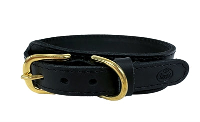 Sazzz Halsband hond pionier leer zwart