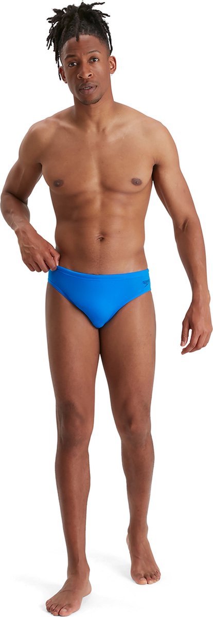 Speedo eco+ brief 7 cm heren - zwembroek heren - chloorbestendige zwemslip heren - strakke sportzwembroek met trekkoord - rood - xl