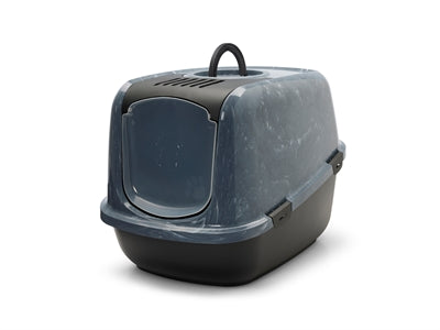 Savic kattenbak nestor jumbo marmer grijs zwart