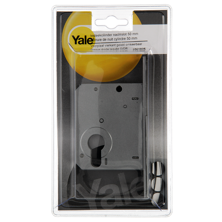 Yale 1061825 - insteek cilindernachtslot 50mmvoorplaat vierkant gelakt omkb | 1 stuks