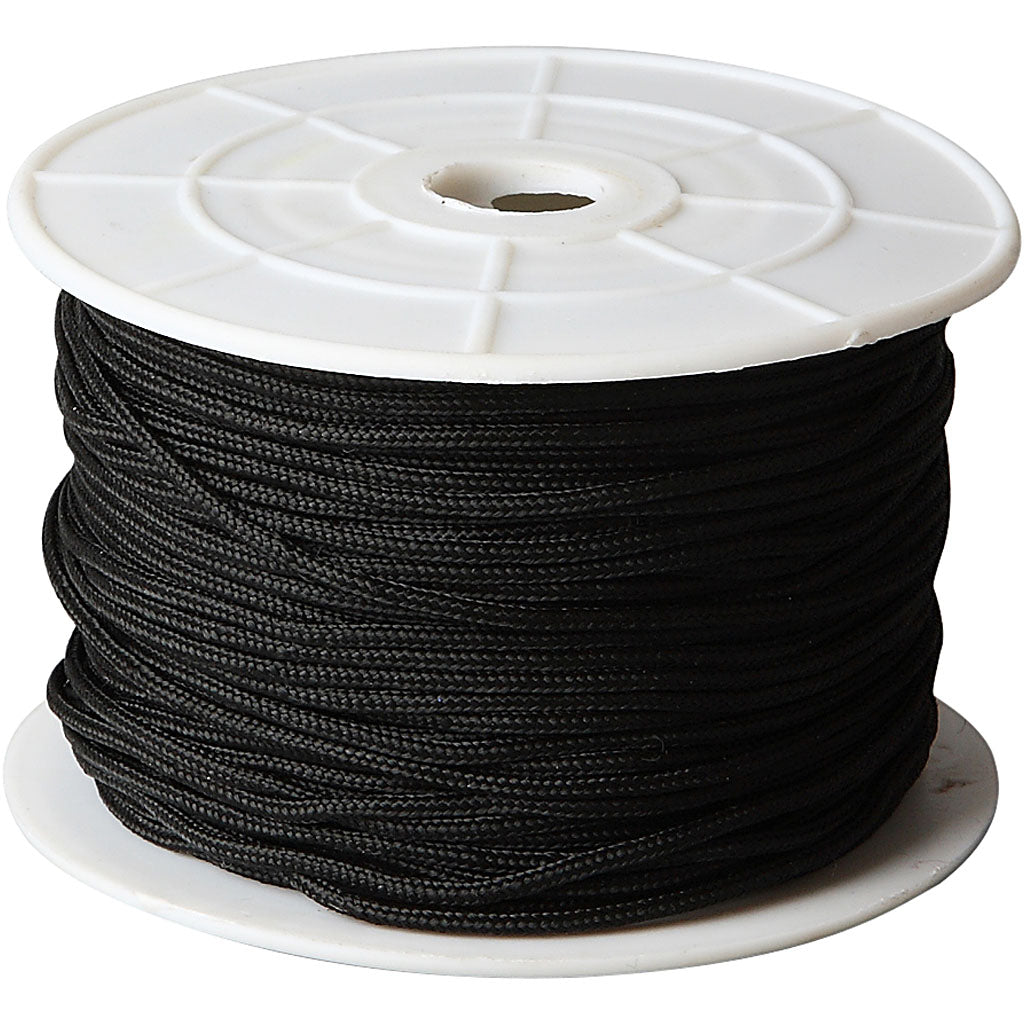 Creativ company polyesterkoord zwart 2 mm, 50m