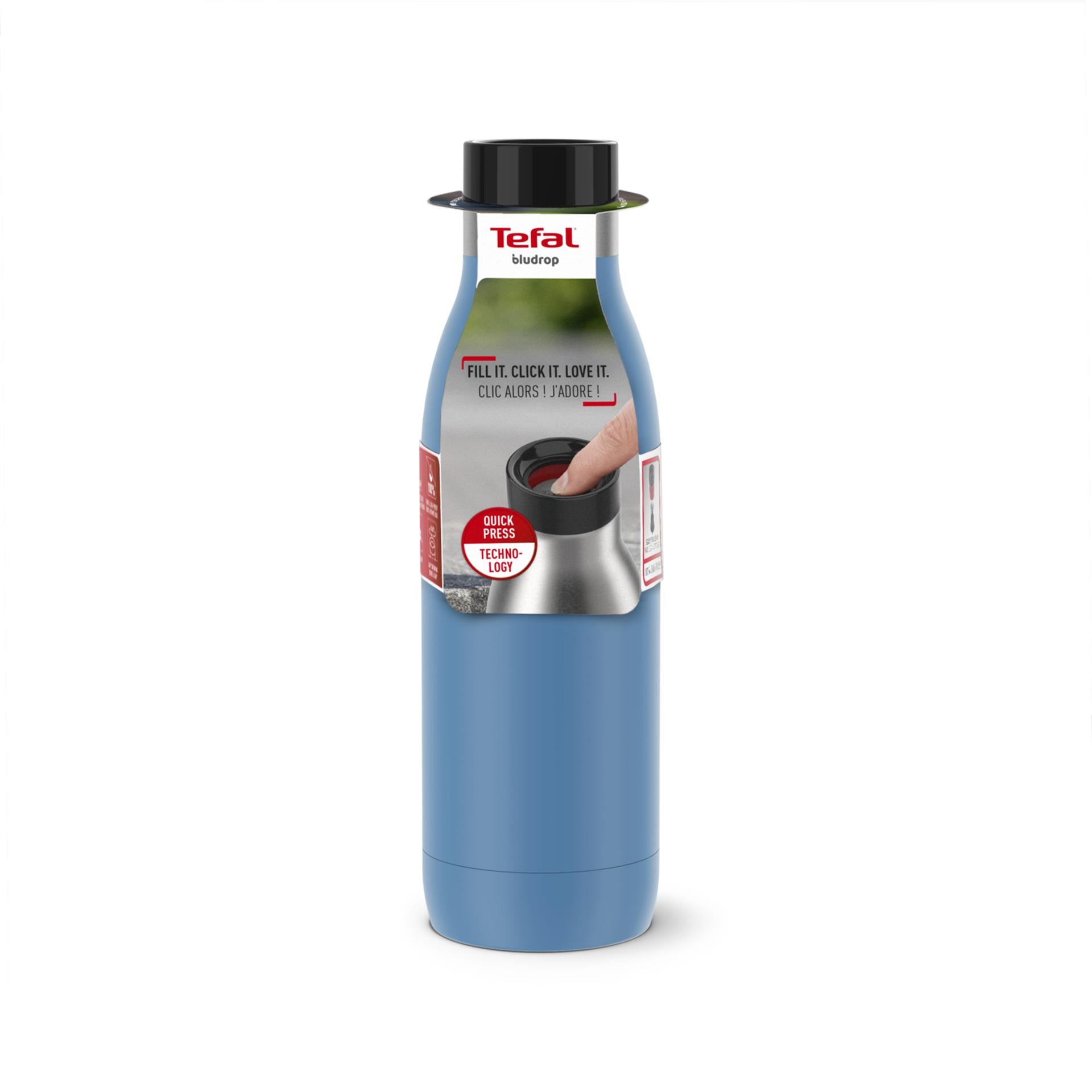 Tefal n3110310 bludrop basic thermosfles 0,5l blauw