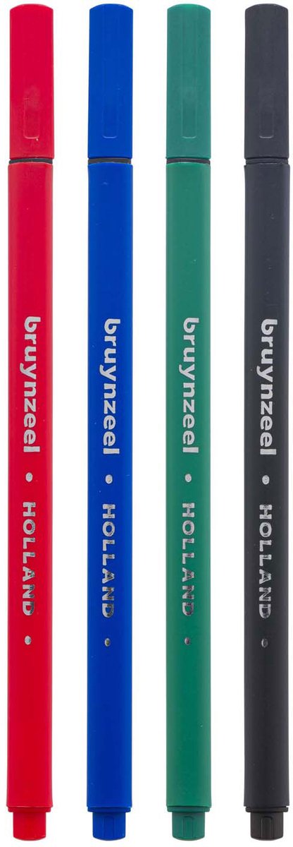 Bruynzeel finelinerset 4 kleuren