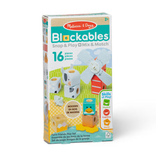 Melissa doug blockables farm friends play set (16pc) | 2 stuks