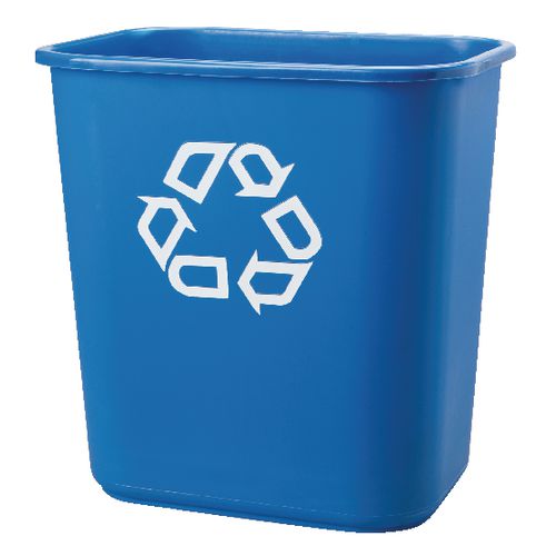 Afvalbak rubbermaid fg295673 26,6l blauw