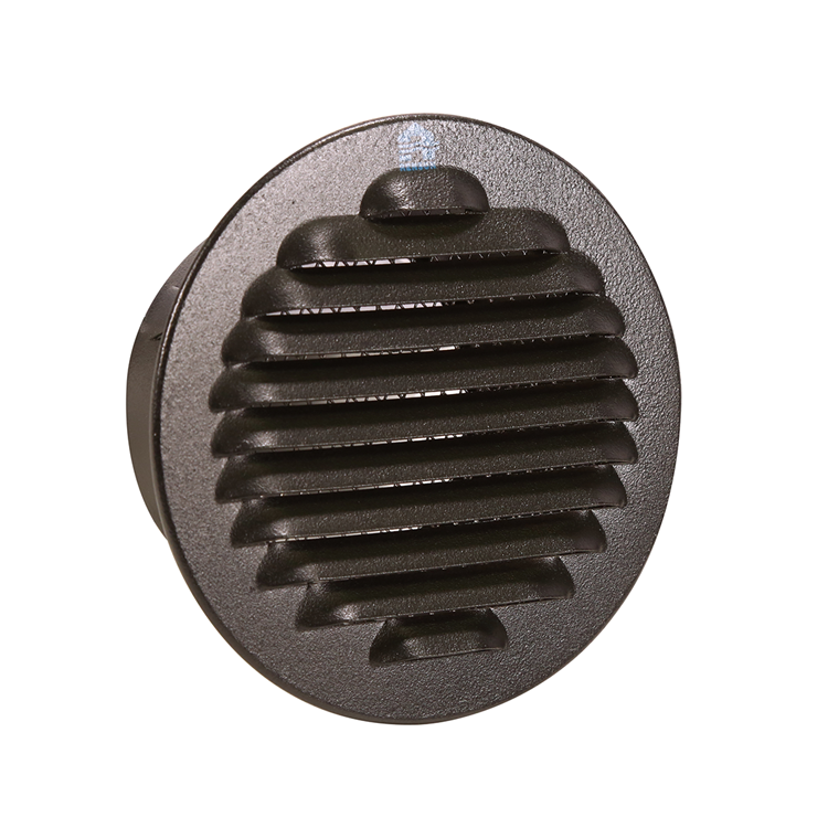 Renson 1059760 - inbouw rond schoepenr met gaas435r dia 80 ral 9005 zwart | 12 stuks