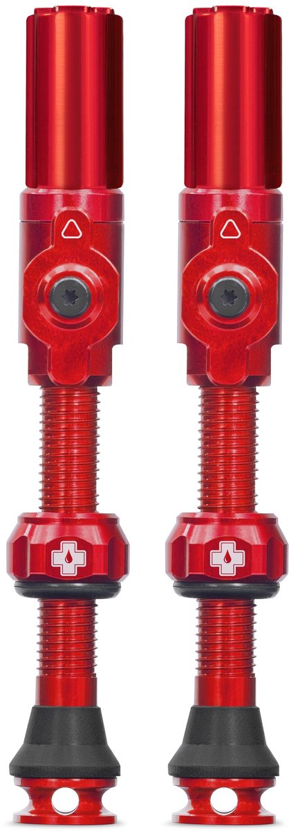 Muc-off tubeless ventiel big bore hybrid large red auto schrã¤der ventiel 45mm