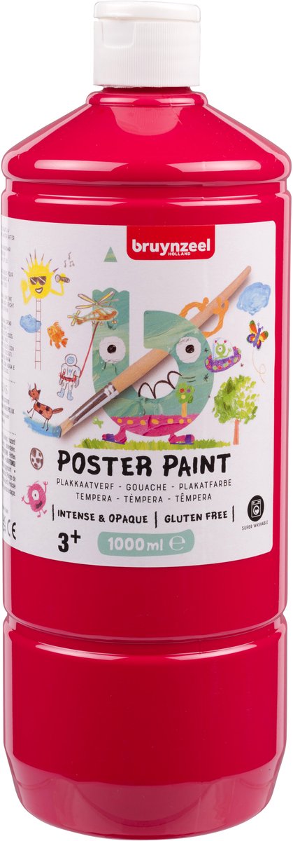 Bruynzeel plakkaatverf 1 liter primaire rood