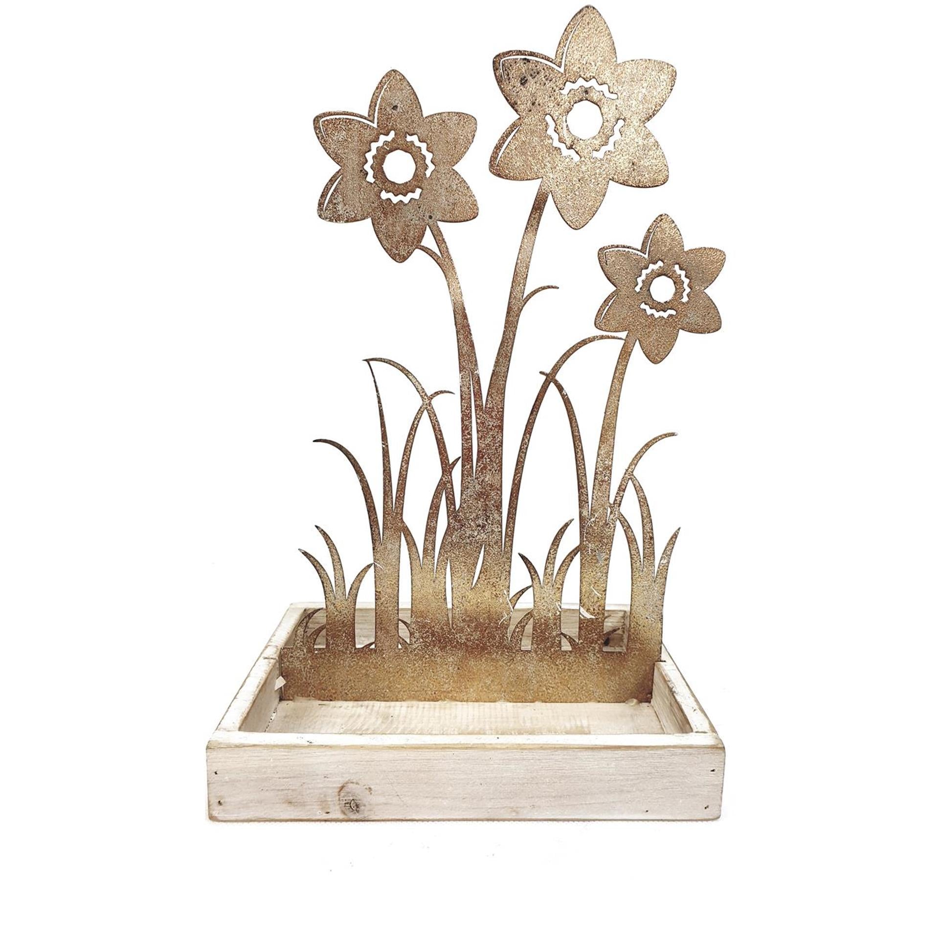 Mansion atmosphere ornament tulpen dienblad 20,7x14x25,7cm