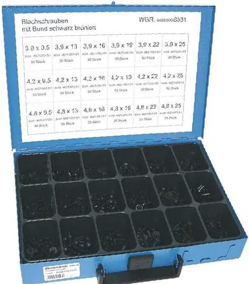 Dresselhaus blechschraubensortiment assorted tapping screws 8 verzinkt schw.