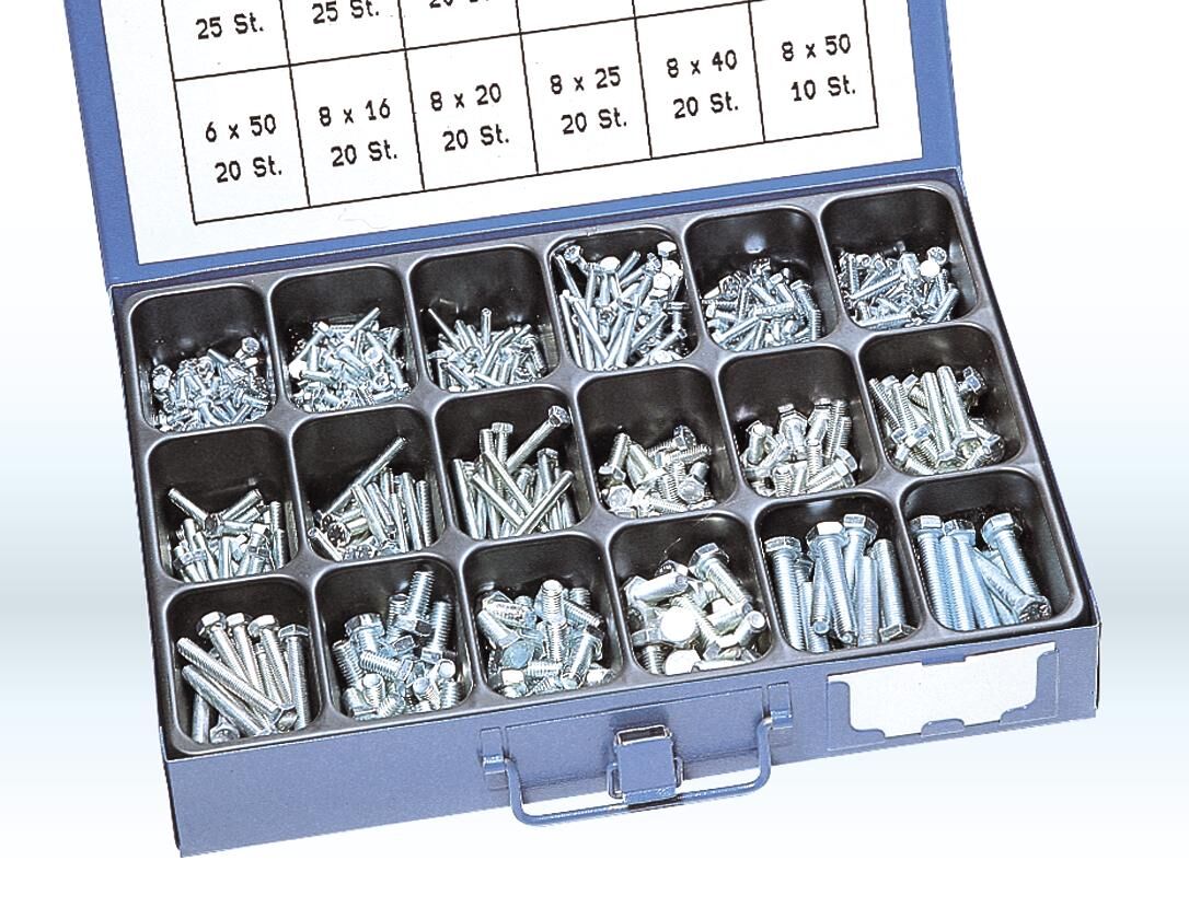 Dresselhaus zeskantbouten assortiment sort.steel screws din 933 8545
