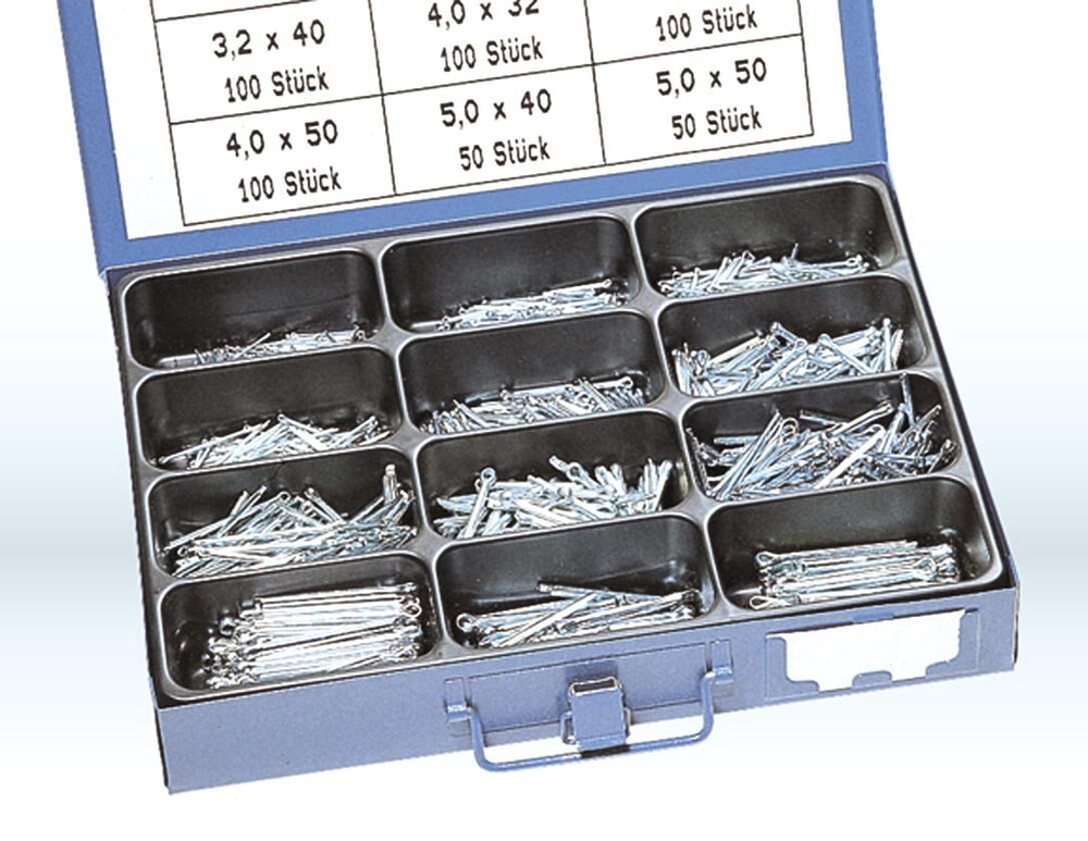 Dresselhaus assortiment splitpennen sort.splints 8549 din 94 galvanized