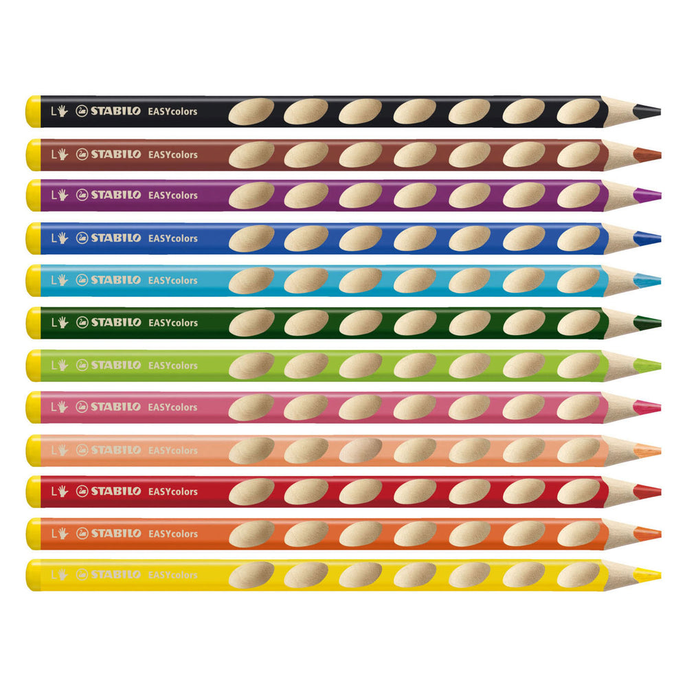 Stabilo easycolors kleurpotloden linkshandig - 12 st. + puntenslijper