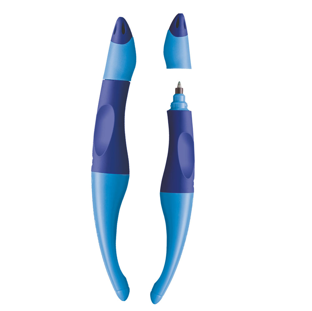 Stabilo easyoriginal - ergonomische rollerball - rechtshandig - blauwe inkt - navulbaar - blauw