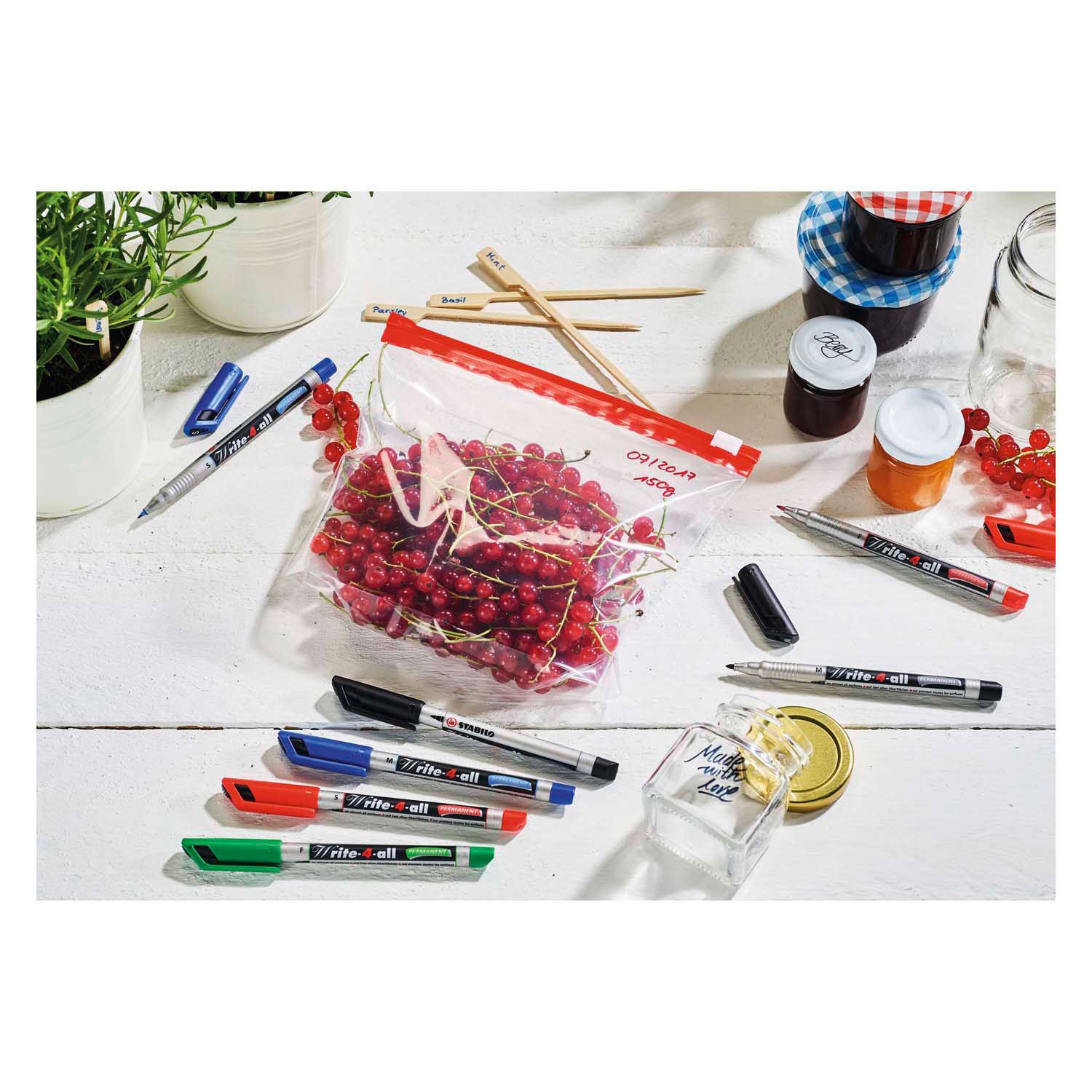 Stabilo write-4-all - permanente marker - medium - zwart