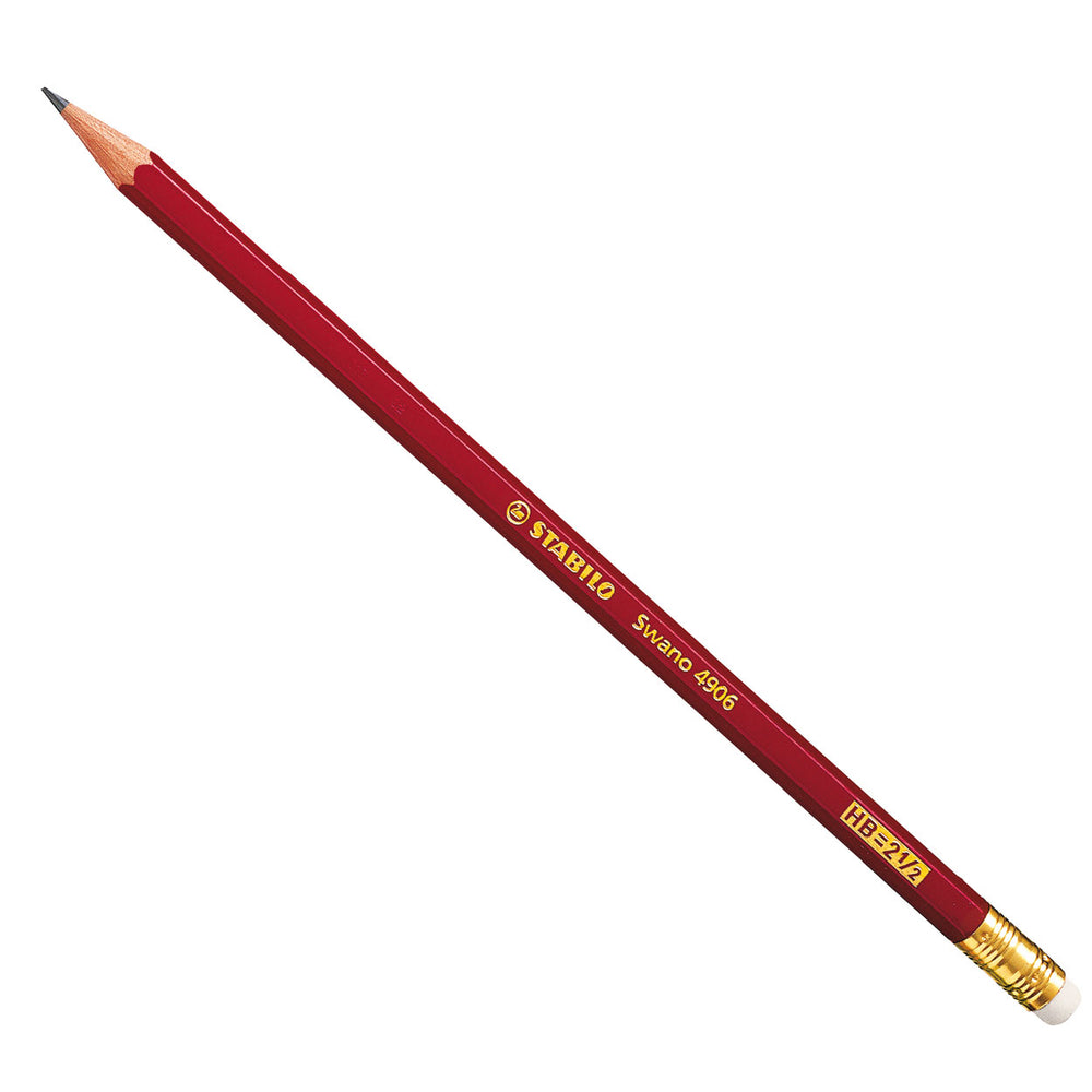 Stabilo swano met gum hb, 12st.