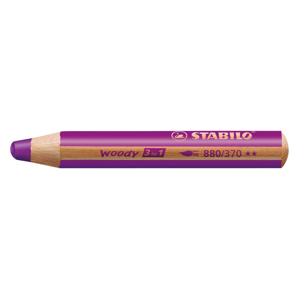 Stabilo woody 3 in 1 - multitalent kleurpotlood - lila