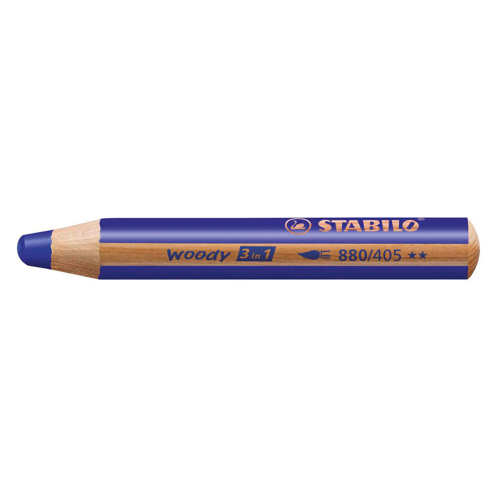 Stabilo woody 3 in 1 - multitalent potlood - blauw - per stuk