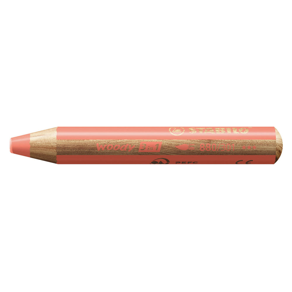 STABILO Woody 3in1 - Pastelrood