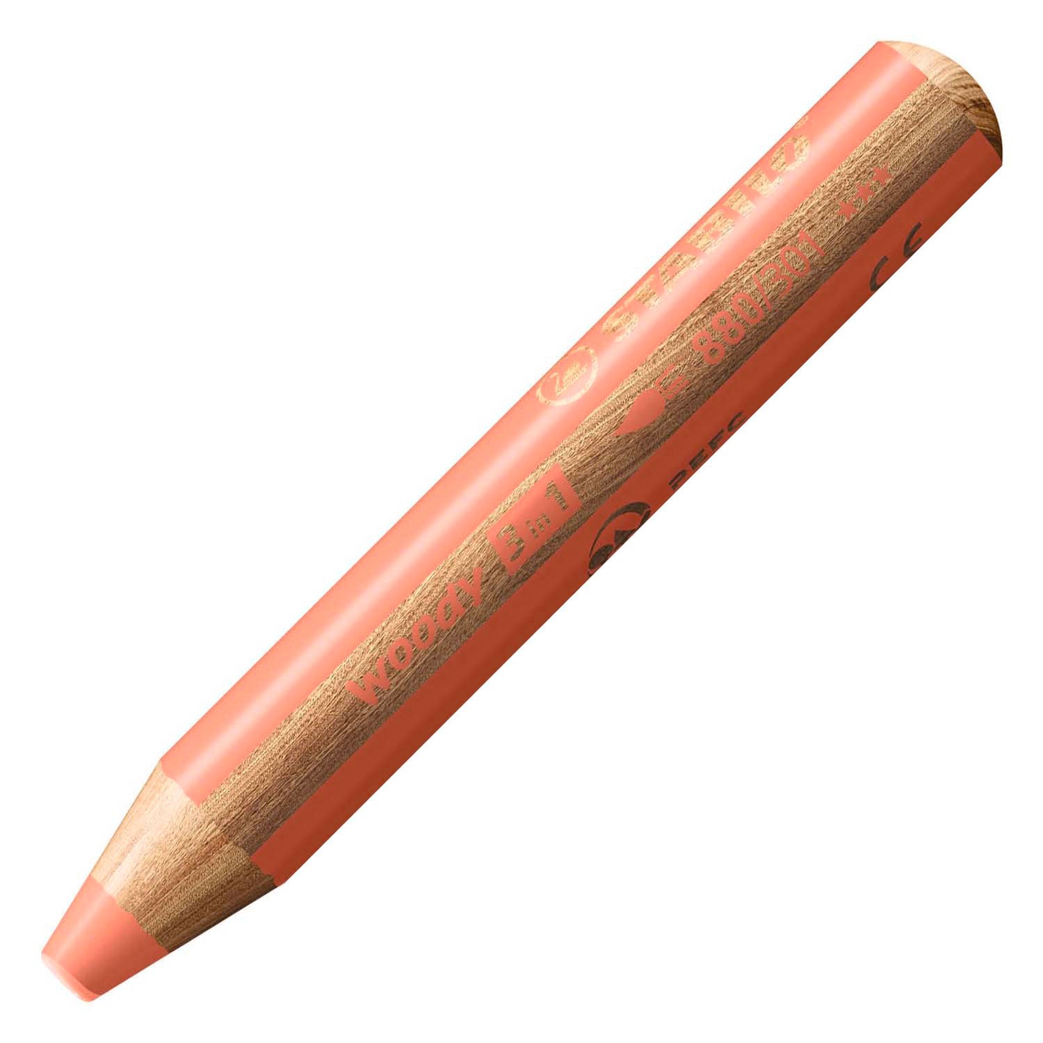 STABILO Woody 3in1 - Pastelrood