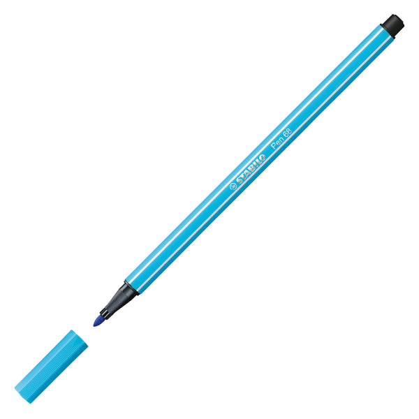 Stabilo pen 68 - viltstift - azuurblauw (68 57)